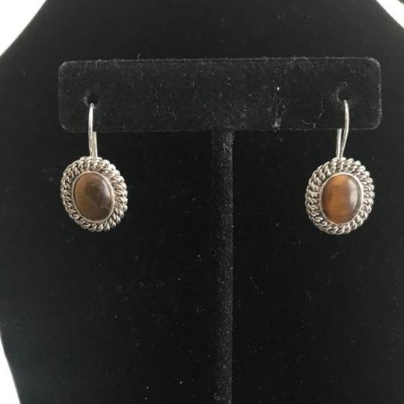 Vintage Avon Tigers Eye Necklace & Earrings Set - Picture 5 of 6